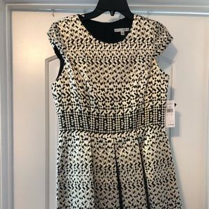 Black and gold cocktail dress